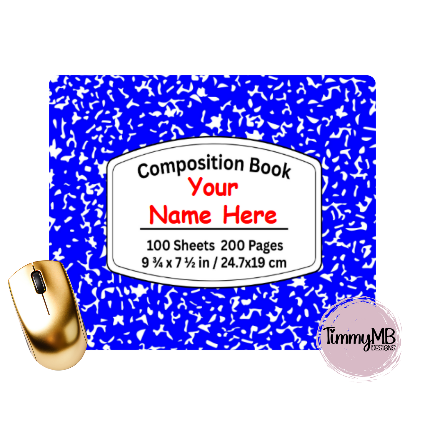 Composition Notebook: Plain - Custom Mouse Pad