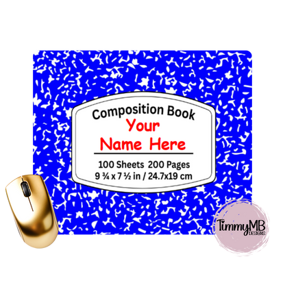 Composition Notebook: Plain - Custom Mouse Pad
