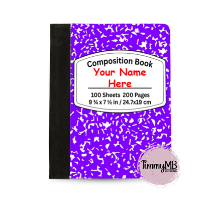 Composition Notebook: Plain - Custom Notepad Portfolio
