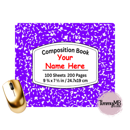 Composition Notebook: Plain - Custom Mouse Pad