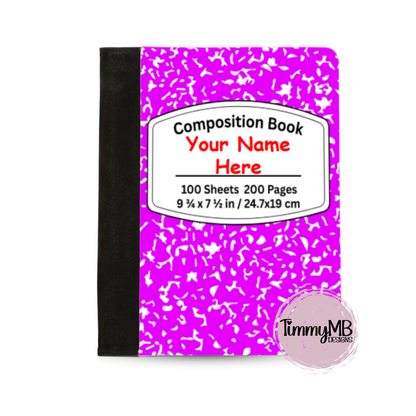 Composition Notebook: Plain - Custom Notepad Portfolio