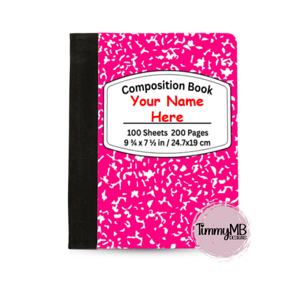 Composition Notebook: Plain - Custom Notepad Portfolio
