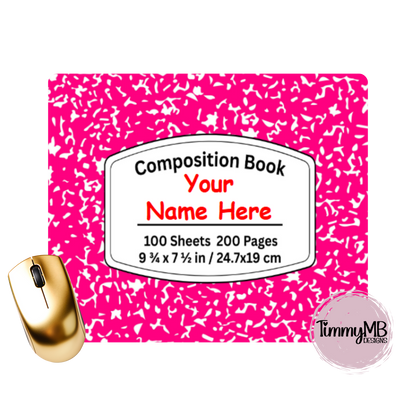 Composition Notebook: Plain - Custom Mouse Pad