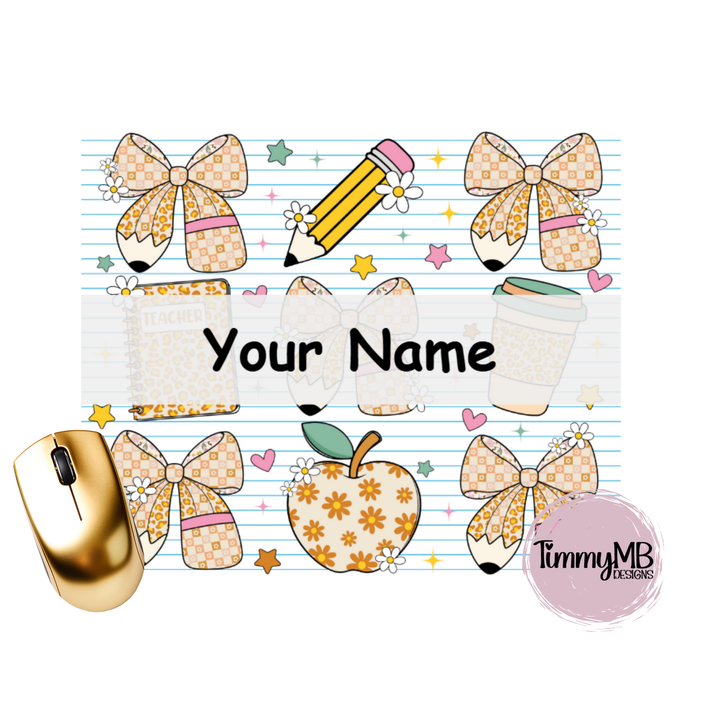 Coquette Bow Notebook - Custom Mouse Pad