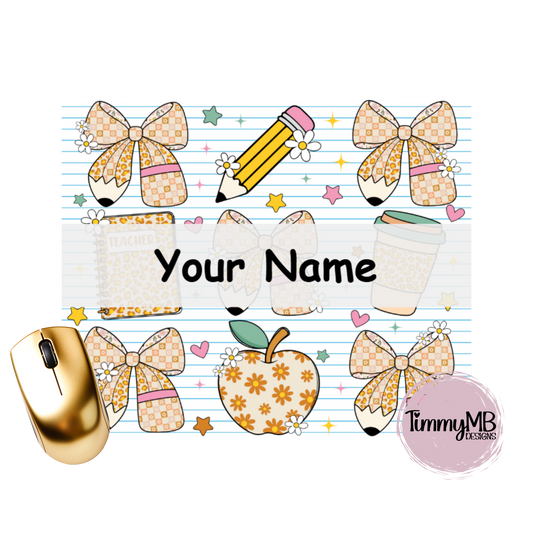 Coquette Bow Notebook - Custom Mouse Pad