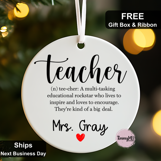 Ceramic Christmas Ornament - Define Teacher 2