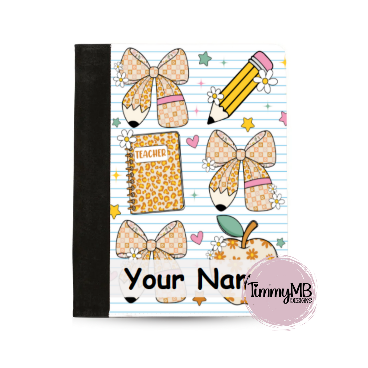 Coquette Bow Notebook - Custom Notepad Portfolio