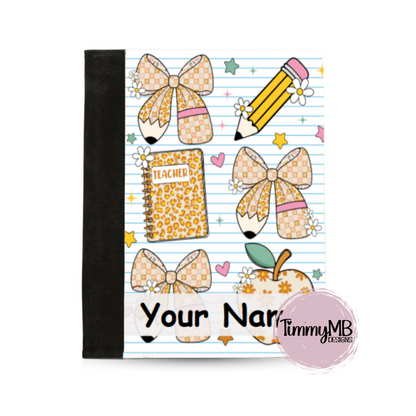 Coquette Bow Notebook - Custom Notepad Portfolio
