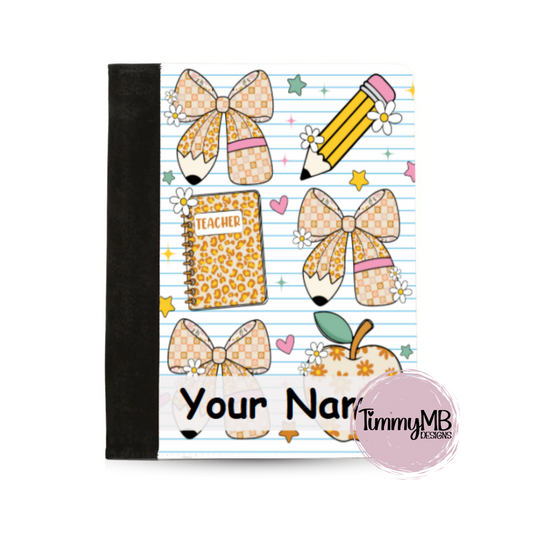 Coquette Bow Notebook - Custom Notepad Portfolio