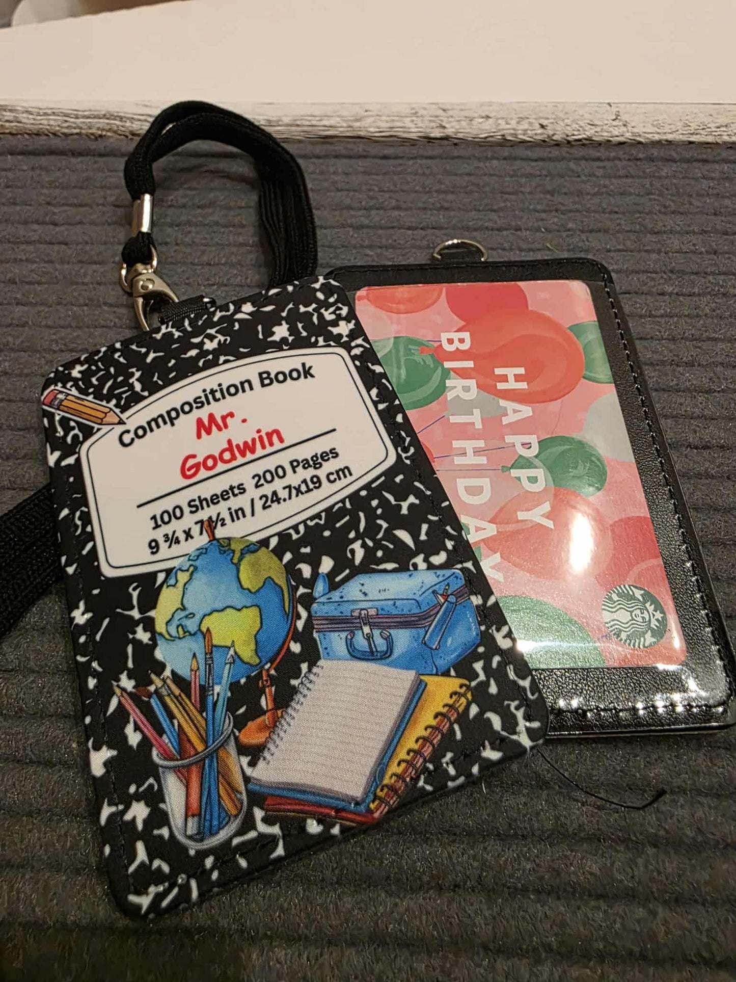 Composition Notebook: Neutral - Custom ID Badge Holder