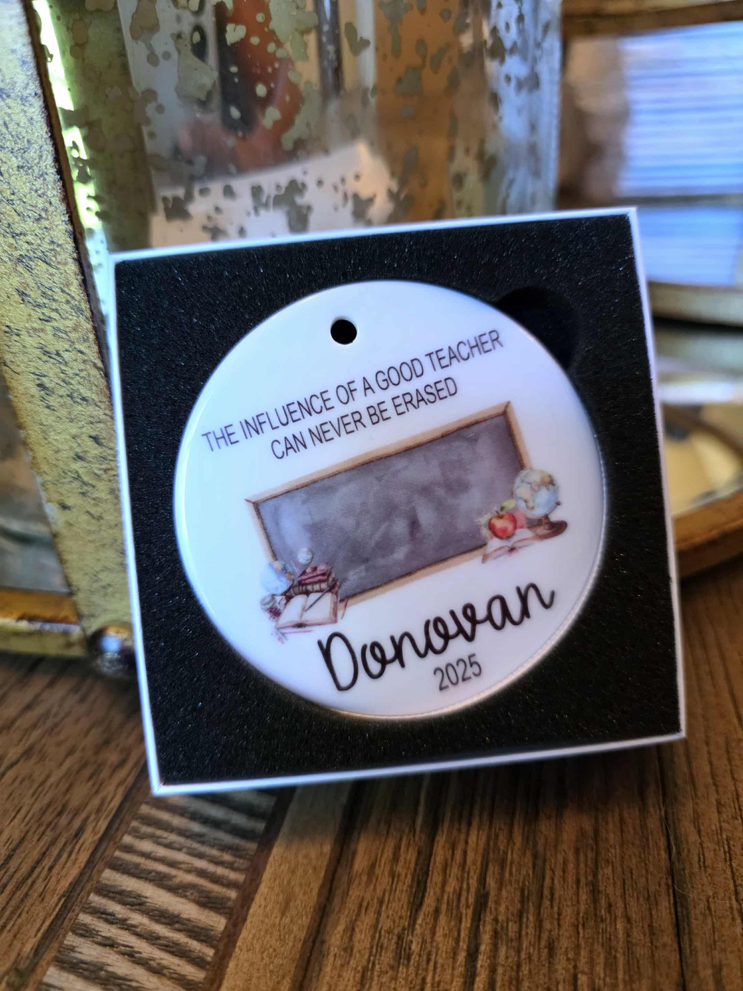 Ceramic Christmas Ornament - Chalkboard