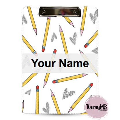 Pencil Hearts - Custom Clipboard