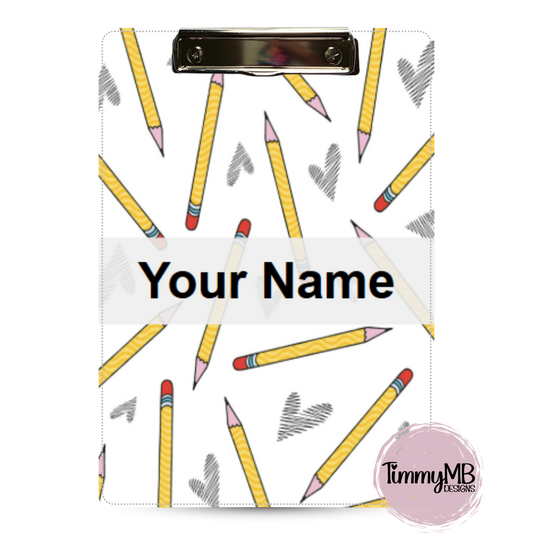 Pencil Hearts - Custom Clipboard