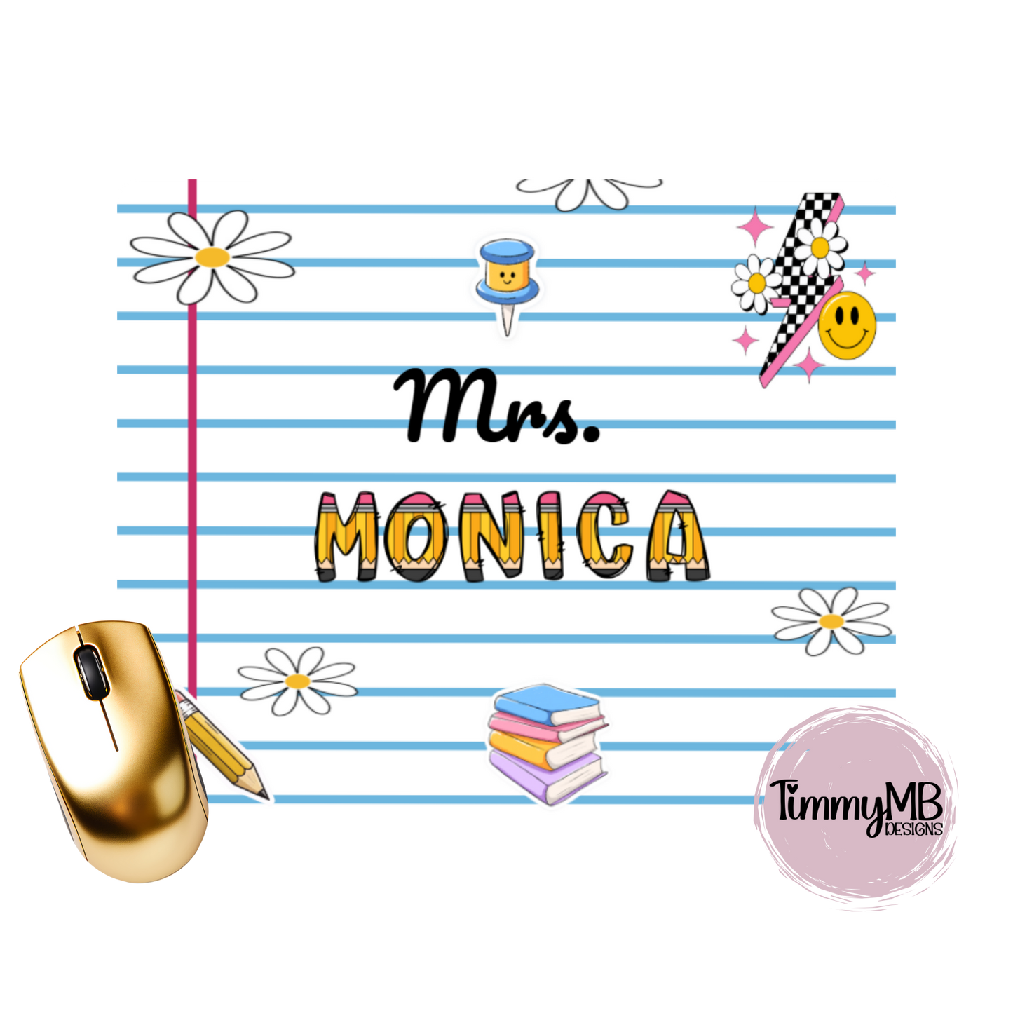 Notebook Page: Daisy - Custom Mouse Pad