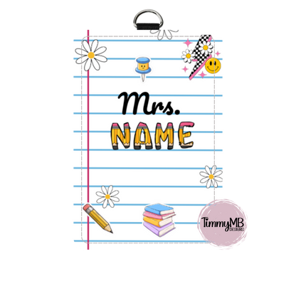Notebook Page: Daisy - Custom ID Badge Holder