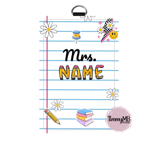 Notebook Page: Daisy - Custom ID Badge Holder
