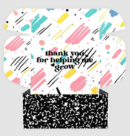 Gift Box - Composition Notebook - Teacher Appreciation - Thank You