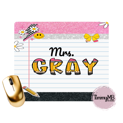 Notebook Page: Glitter Pencil - Custom Mouse Pad