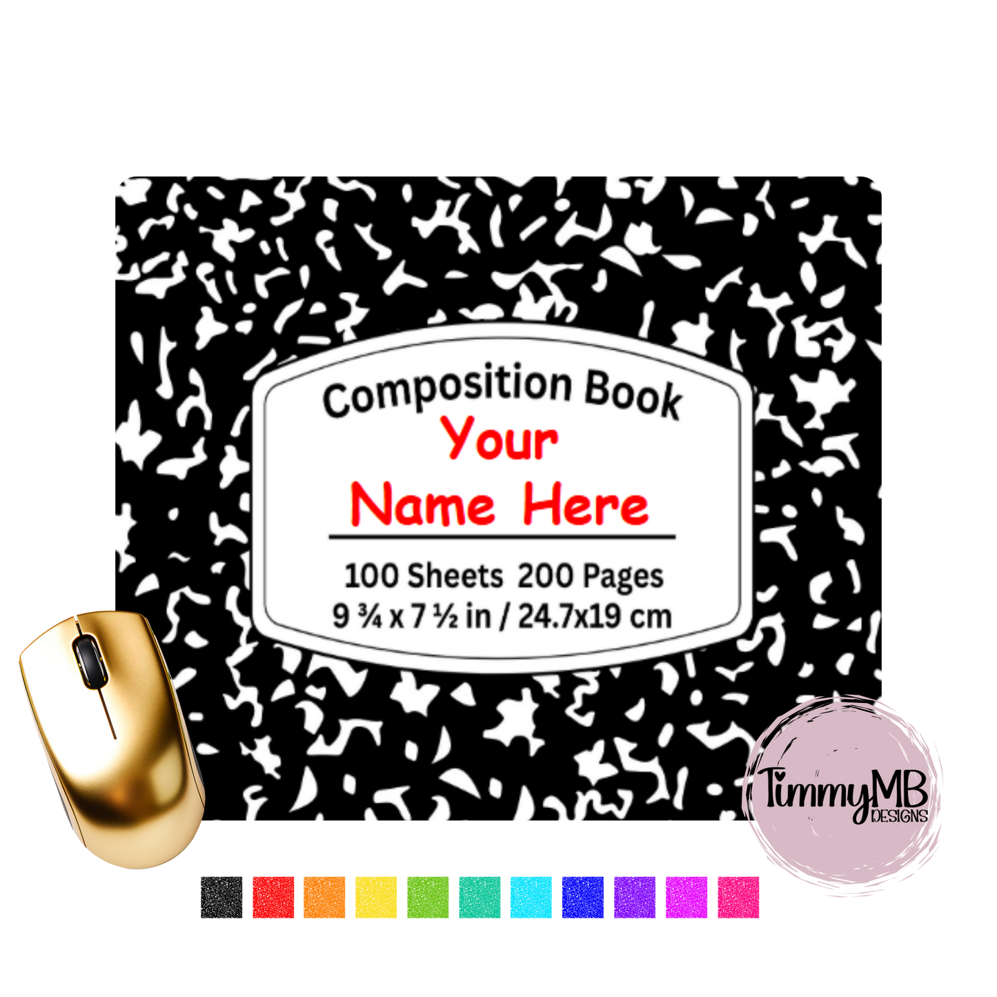 Composition Notebook: Plain - Custom Mouse Pad