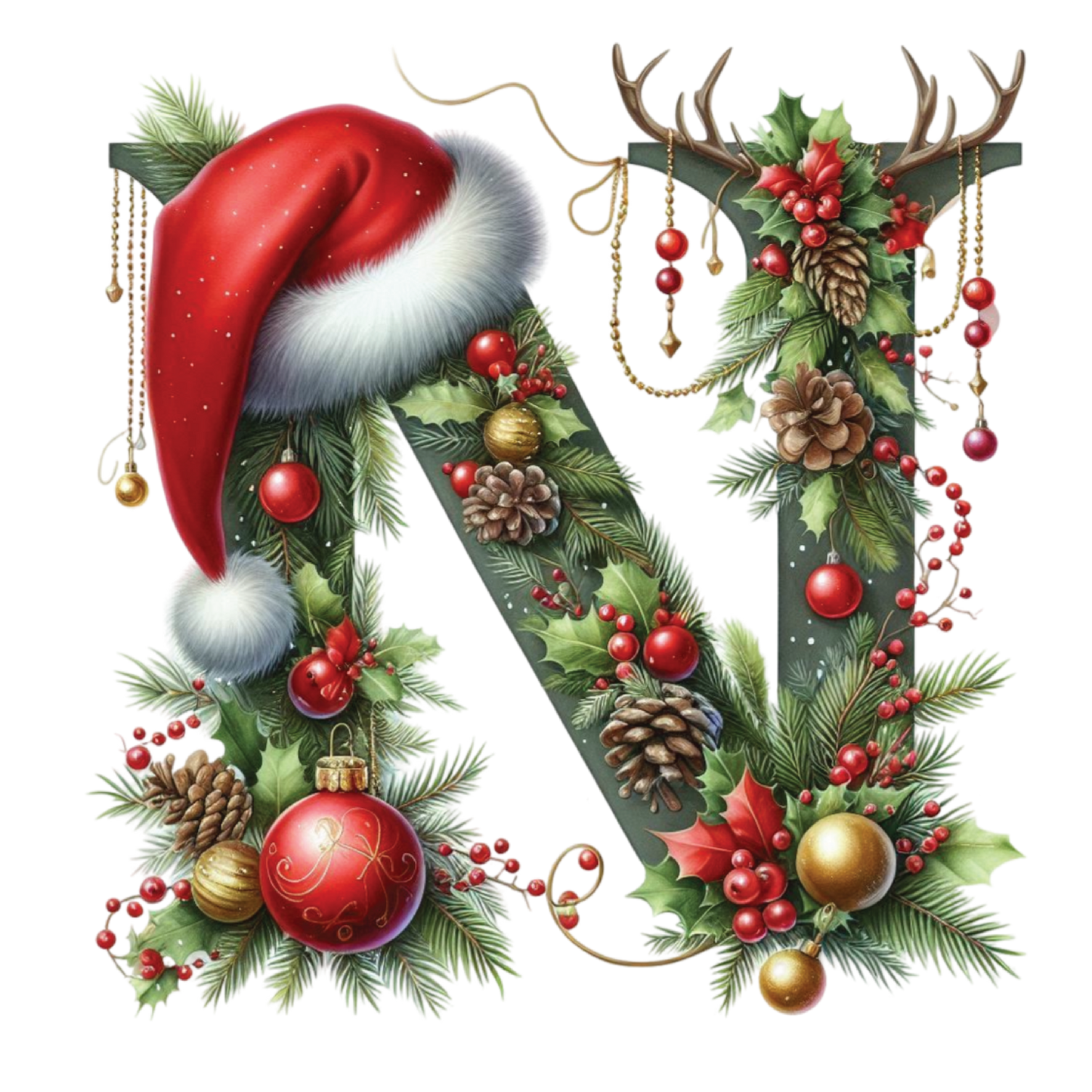 Ceramic Christmas Ornament - Xmas Alphabet (A to Z)