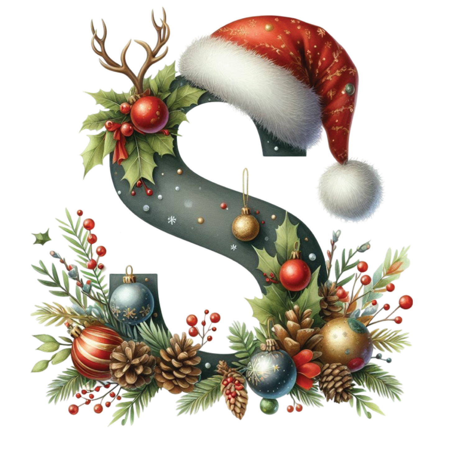 Ceramic Christmas Ornament - Xmas Alphabet (A to Z)