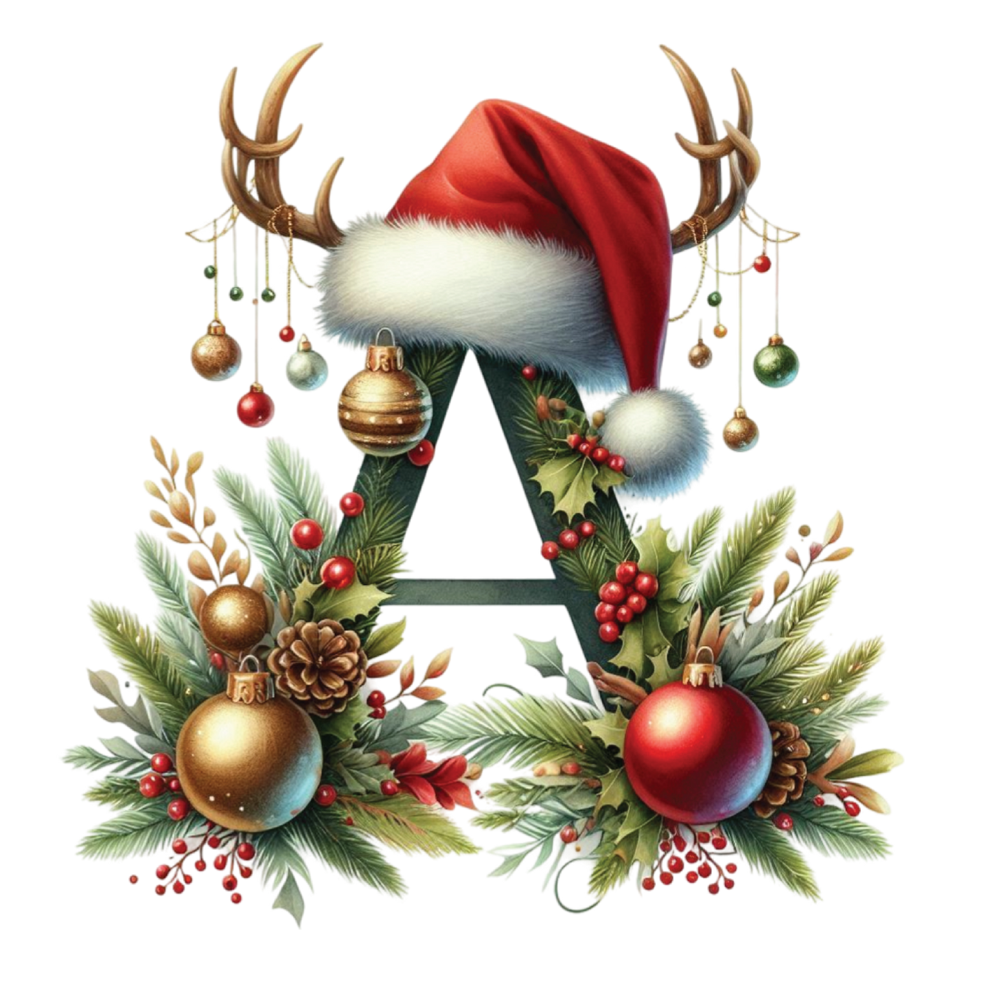Ceramic Christmas Ornament - Xmas Alphabet (A to Z)