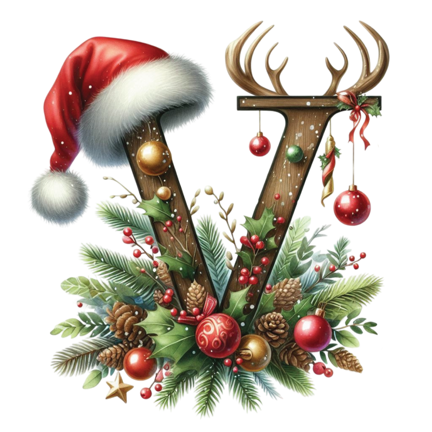 Ceramic Christmas Ornament - Xmas Alphabet (A to Z)