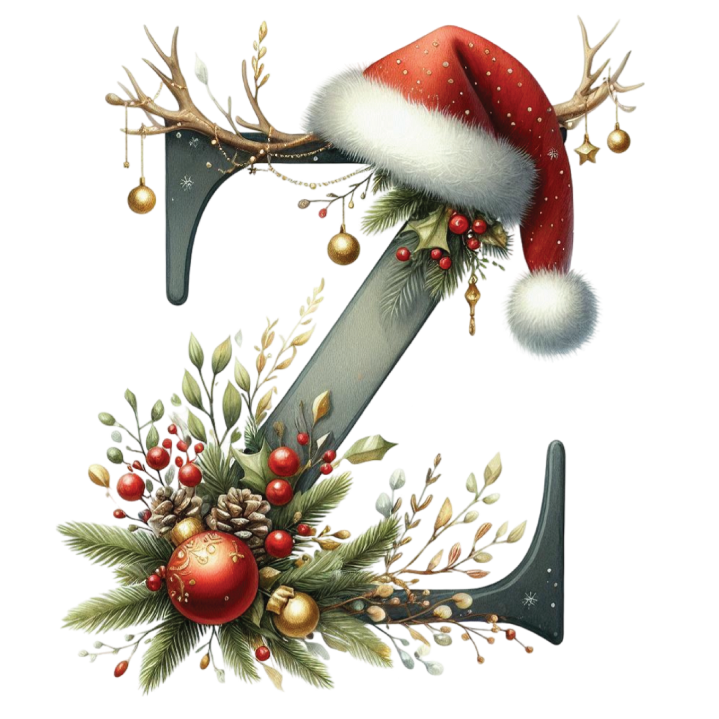 Ceramic Christmas Ornament - Xmas Alphabet (A to Z)