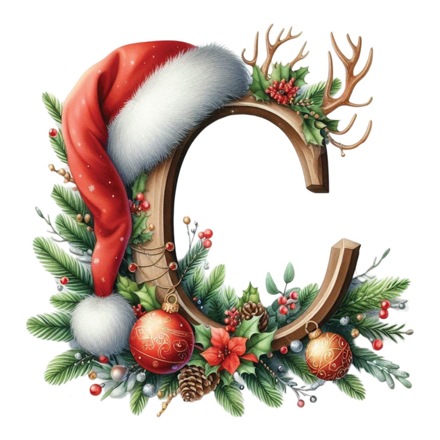 Ceramic Christmas Ornament - Xmas Alphabet (A to Z)