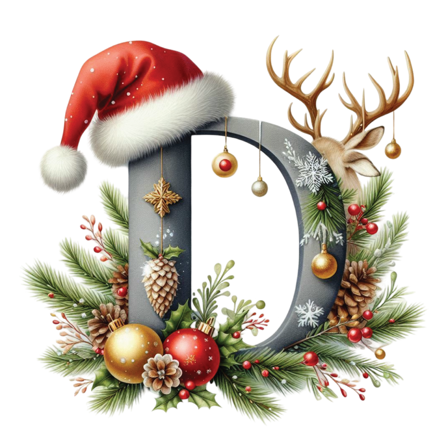 Ceramic Christmas Ornament - Xmas Alphabet (A to Z)