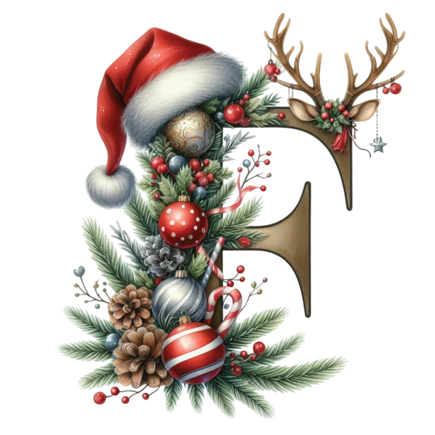 Ceramic Christmas Ornament - Xmas Alphabet (A to Z)