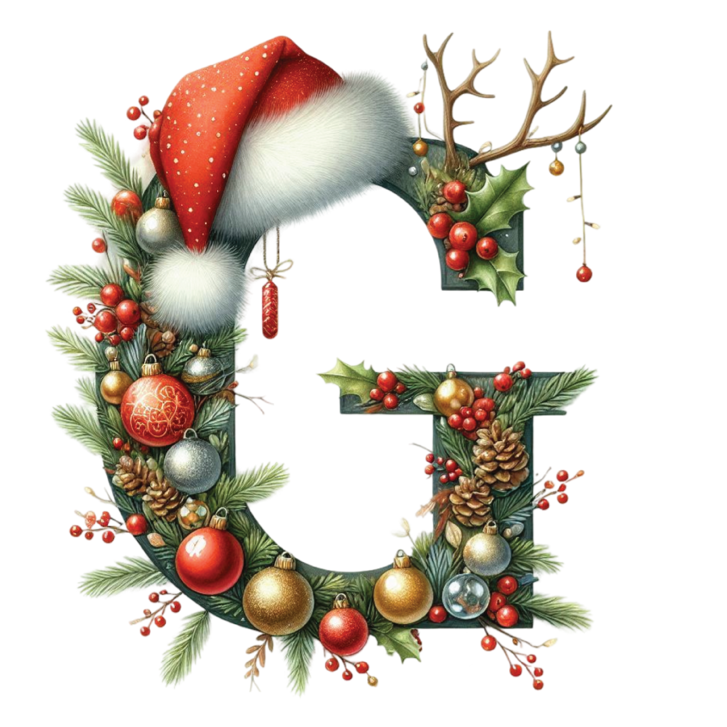 Ceramic Christmas Ornament - Xmas Alphabet (A to Z)