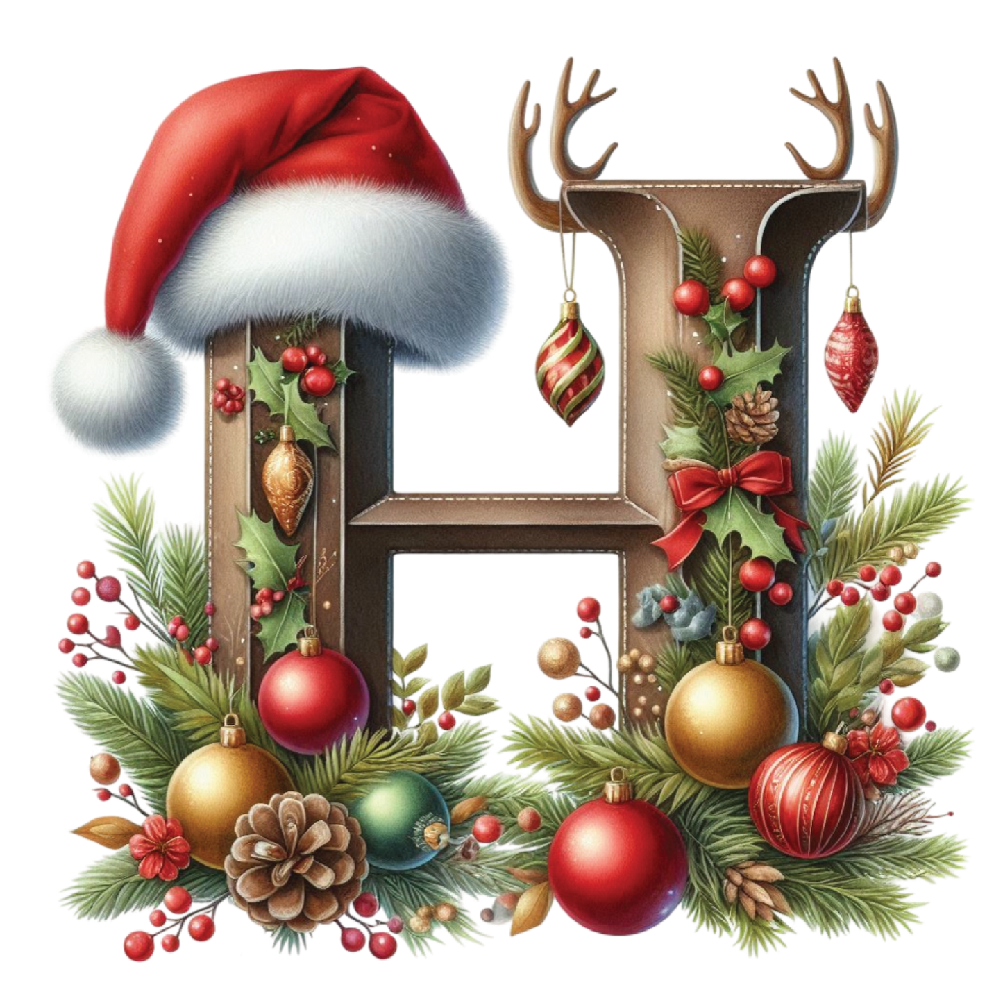 Ceramic Christmas Ornament - Xmas Alphabet (A to Z)