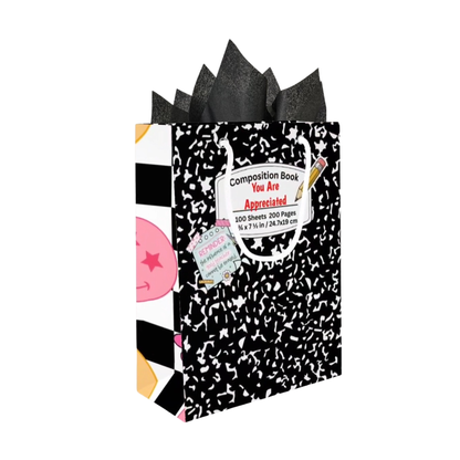 Gift bag - Composition Notebook - Teacher Appreciation - Thank You
