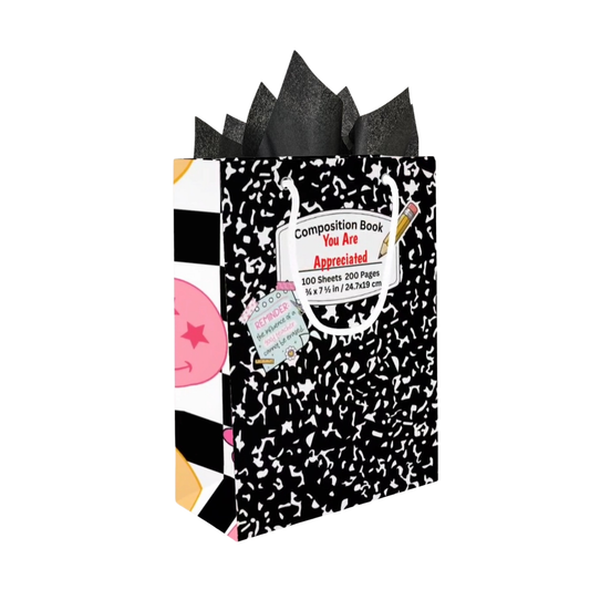Gift bag - Composition Notebook - Teacher Appreciation - Thank You