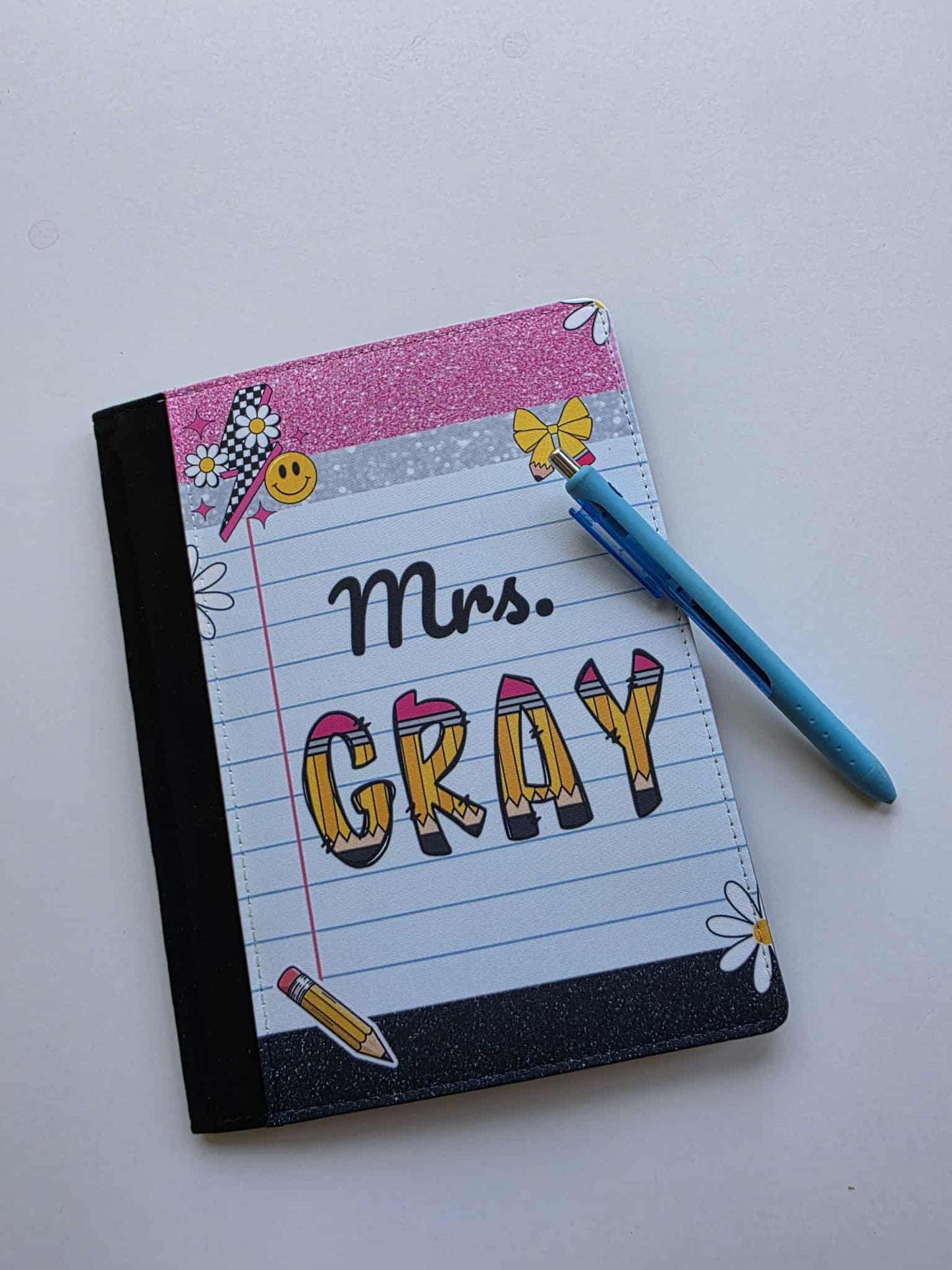 Notebook Page: Glitter Pencil - Custom Notepad Portfolio