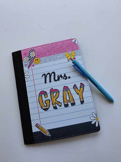 Notebook Page: Glitter Pencil - Custom Notepad Portfolio