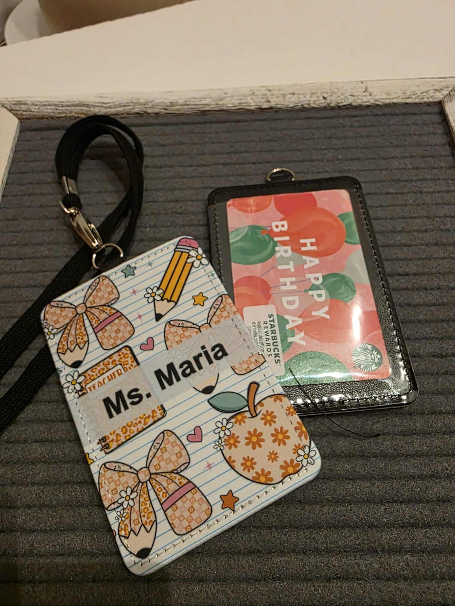 Coquette Bow Notebook - Custom ID Badge Holder