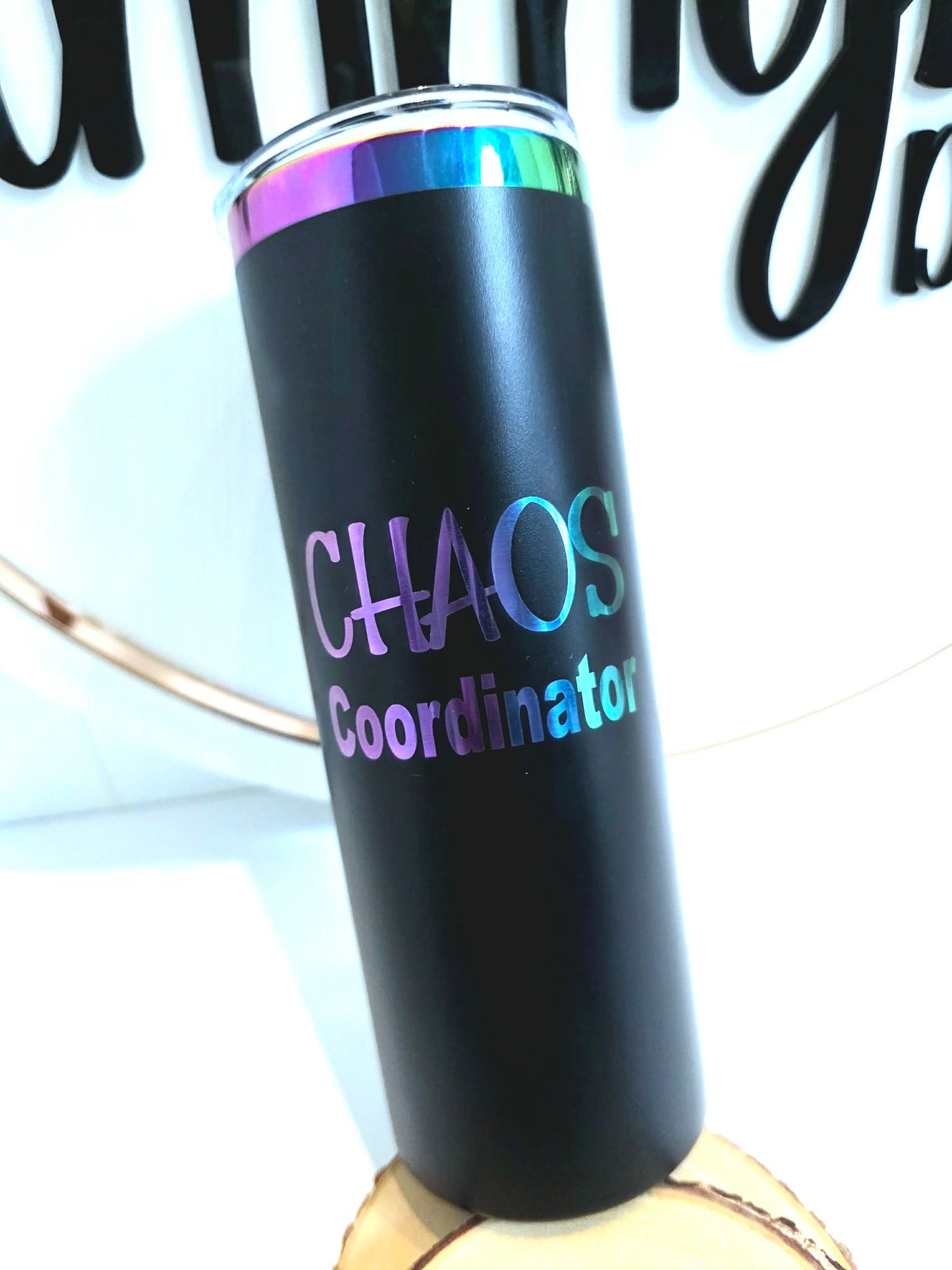 Rainbow Tumbler - 20oz: CHAOS COORDINATOR