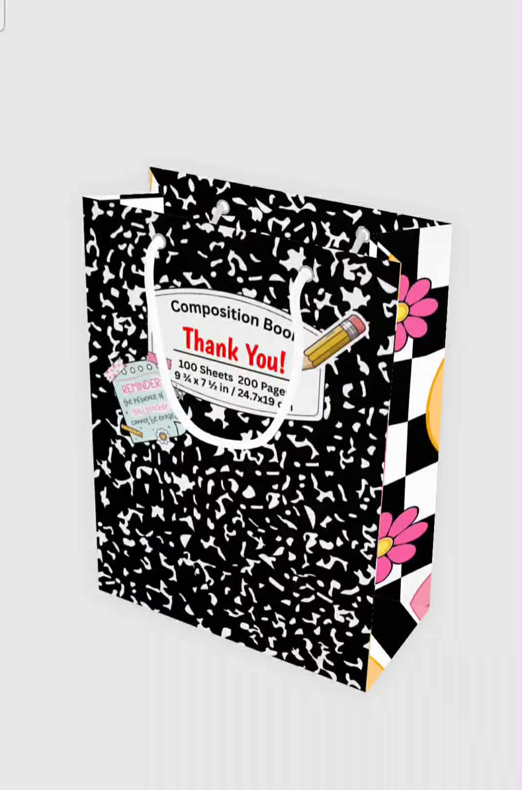 Gift bag - Composition Notebook - Teacher Appreciation - Thank You